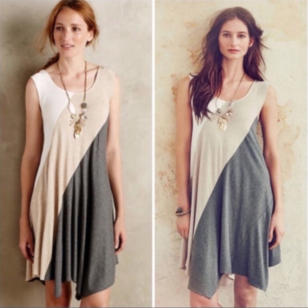 Anthropologie Weston Swing Dress Color Block